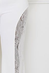 Symphony Jumpsuit - Lace Paneled Plus Size Night Out Jumpsuit | Zezebe