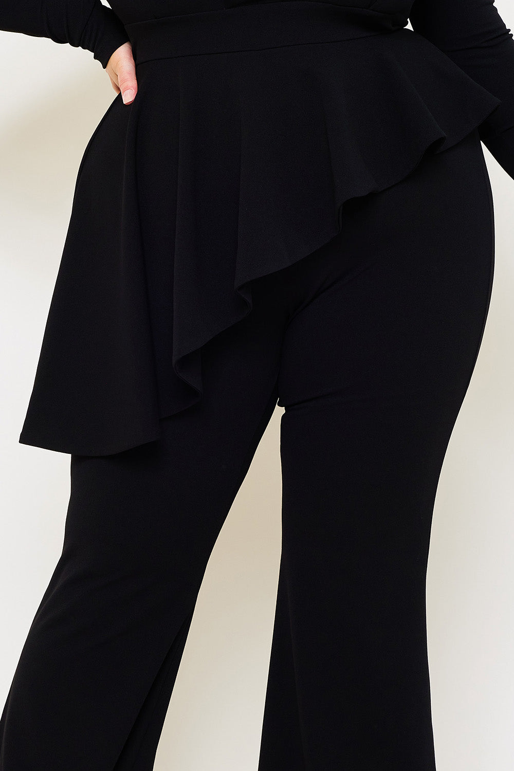 Symphony Jumpsuit - Peplum Top Plus Size Night Out Jumpsuit | Zezebe