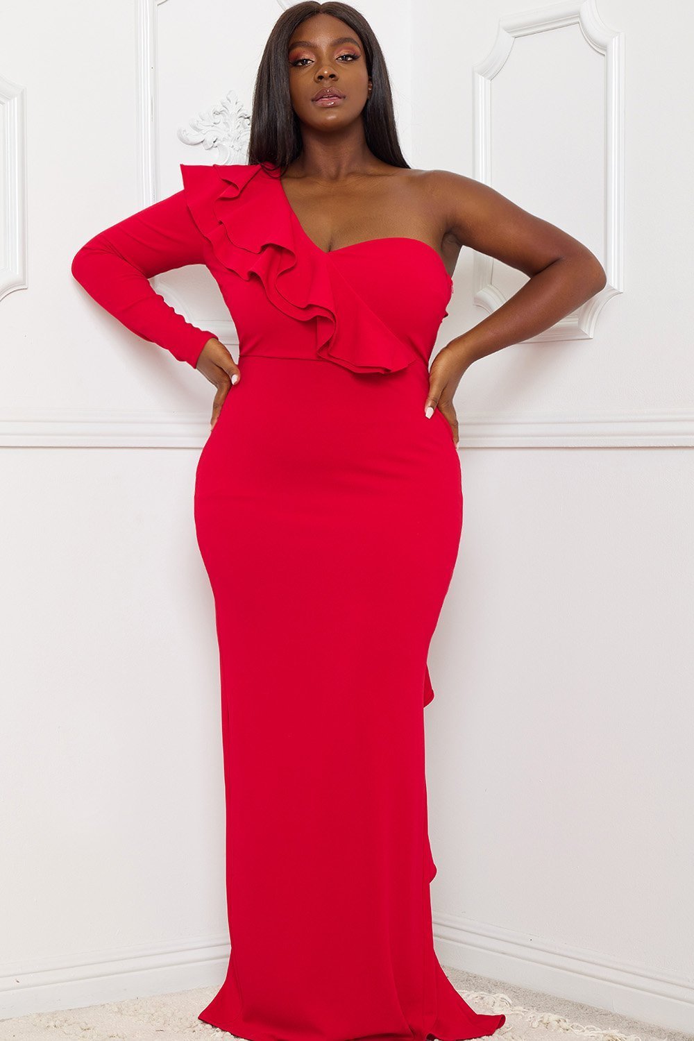 Symphony Dress - Double Ruffle Detail Maxi Dress | Zezebe