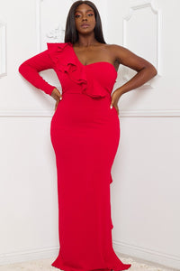 Symphony Dress - Double Ruffle Detail Maxi Dress | Zezebe