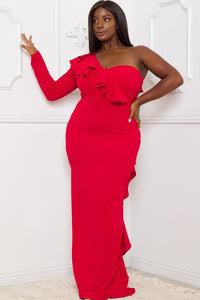 Symphony Dress - Double Ruffle Detail Maxi Dress | Zezebe