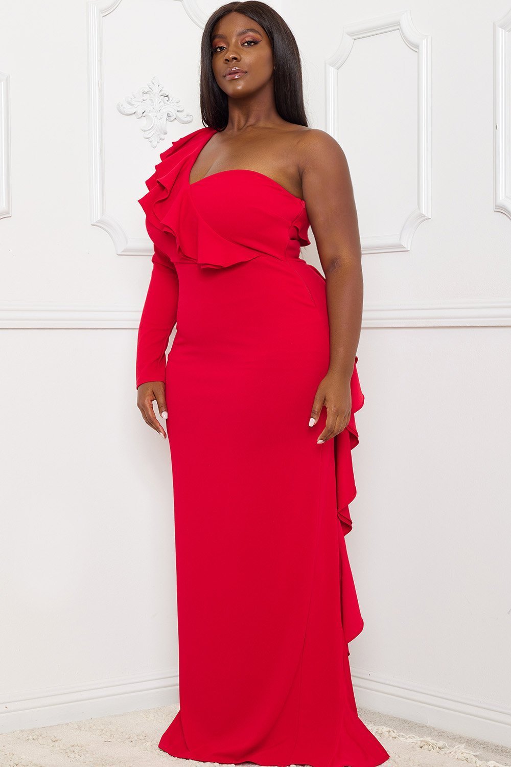 Symphony Dress - Double Ruffle Detail Maxi Dress | Zezebe