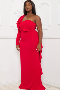 Symphony Dress - Double Ruffle Detail Maxi Dress | Zezebe