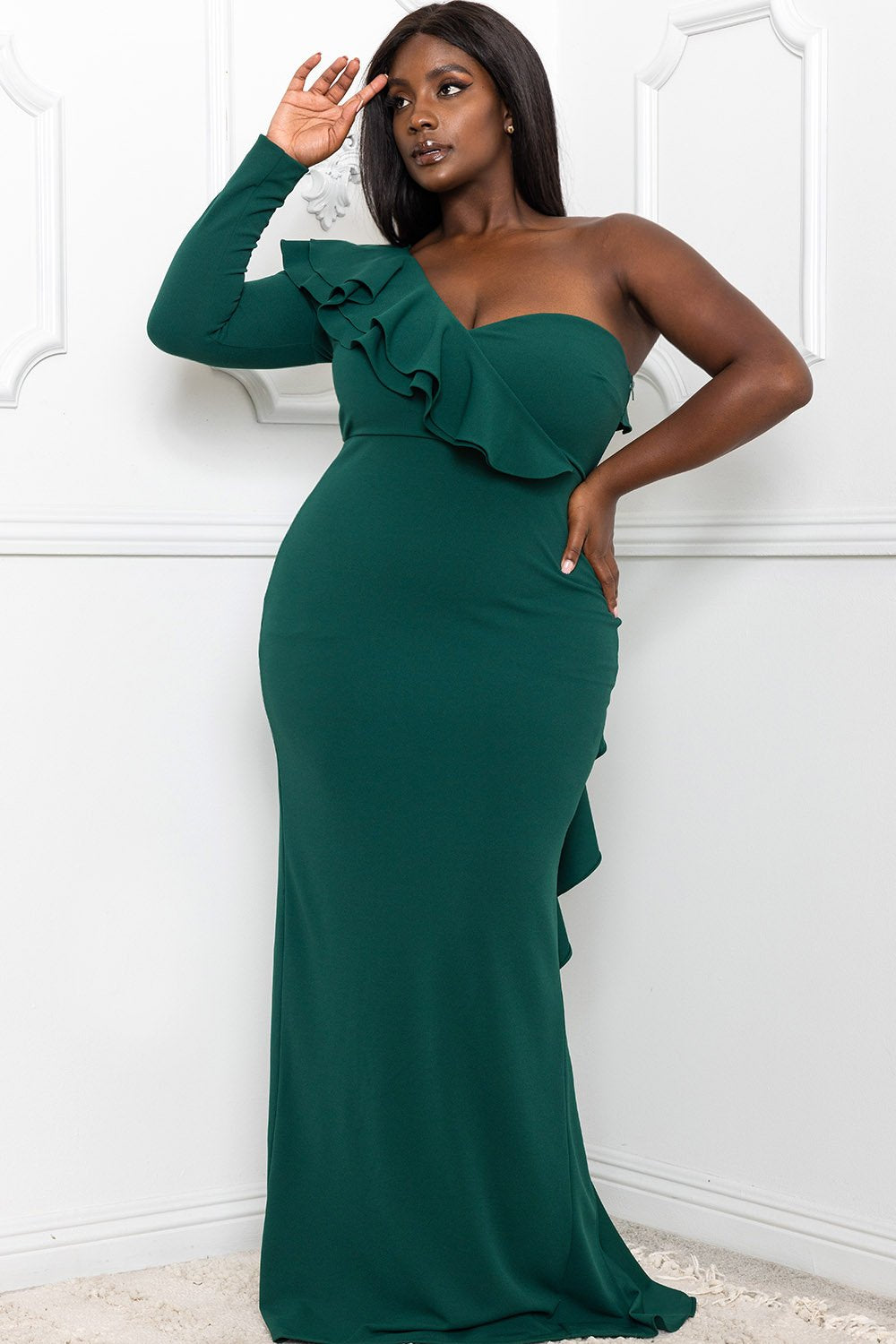 Symphony Dress - Double Ruffle Detail Maxi Dress | Zezebe