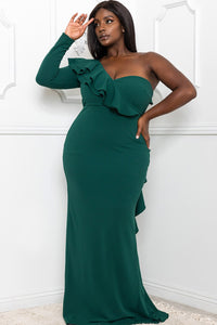 Symphony Dress - Double Ruffle Detail Maxi Dress | Zezebe