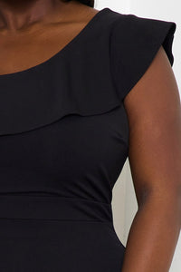 Symphony Dress - One Shoulder Ruffle Detailed Maxi Dress | Zezebe