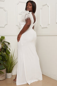 Symphony Dress - Mesh Tulle Shoudler Plus Size Maxi Dress | Zezebe