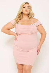 Symphony Dress - Rhinestone Trim Plus Size Night Out  Mini Dress | Zezebe