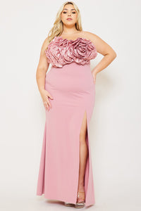 Symphony Dress - Sequin Flower Bust Maxi Dress | Zezebe