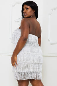 Symphony Dress - Layered Fringe Mini Dress | Zezebe