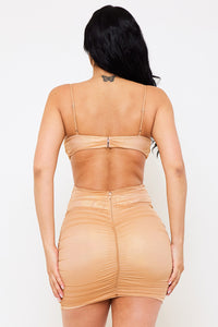 Symphony Dress - Metallic Micro Mini Dress | Zezebe