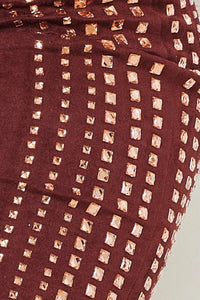 Multi Rhinestone Strap Suade Mini Dress