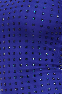 Symphony Dress - Square Rhinestone Long Sleeve Mini Dress | Zezebe