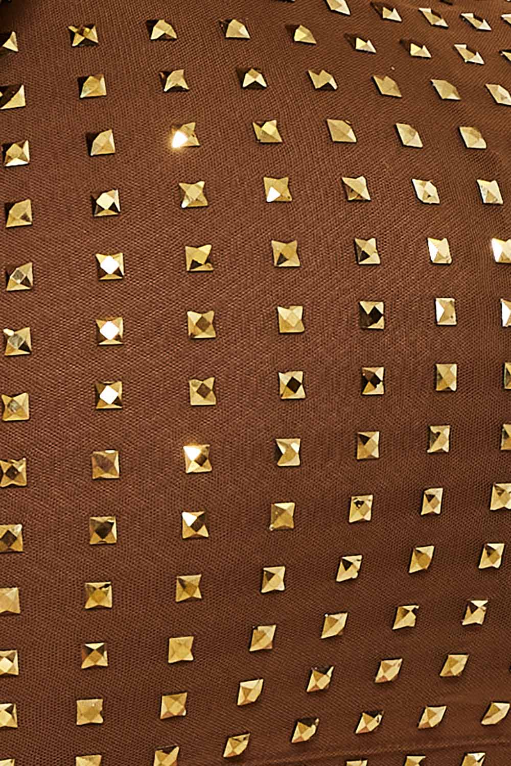 Symphony Dress - Square Rhinestone Long Sleeve Mini Dress | Zezebe