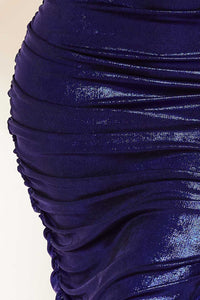 Metallic Corset Bralette Midi Dress