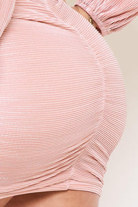 Symphony Dress - Bodre Foil Plunging Neck Mini Dress | Zezebe