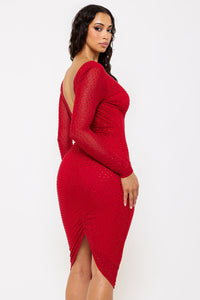 Symphony Dress - Translucent Rhinestone Midi Dress | Zezebe