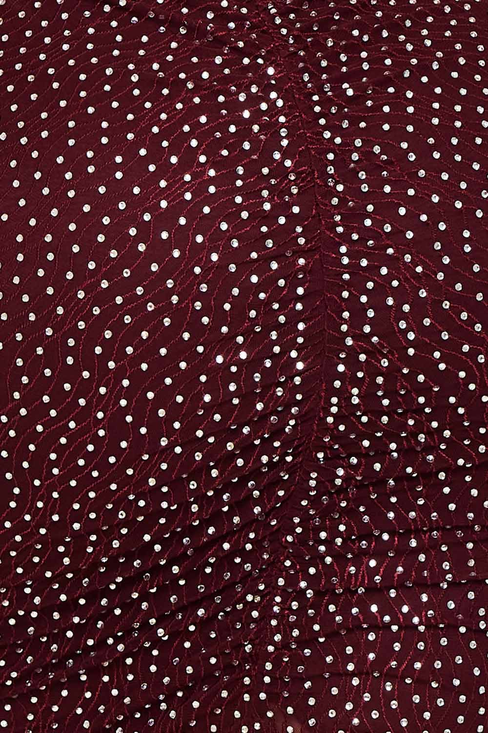 Symphony Dress - Rhinestone On Stretch Wavy Mesh Mini Dress | Zezebe