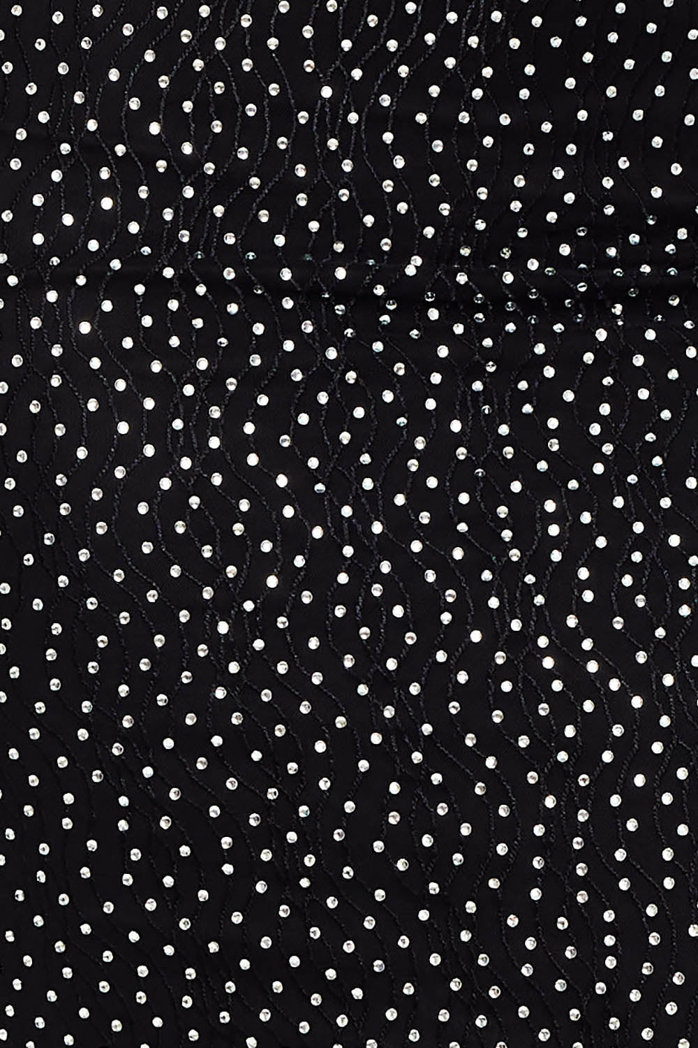 Symphony Dress - Rhinestone On Stretch Wavy Mesh Mini Dress | Zezebe