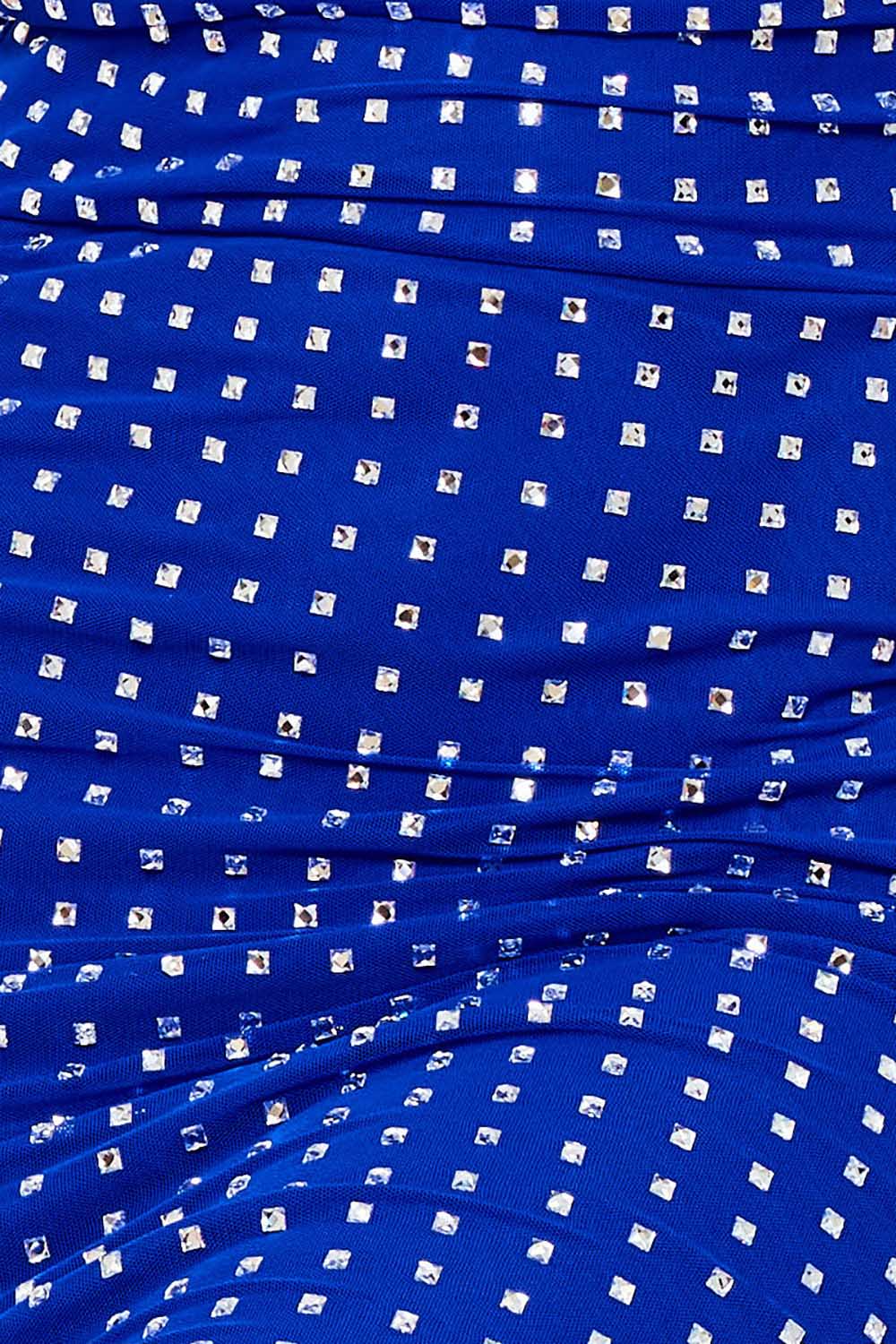 Symphony Dress - Rhinestone On Power Mesh Draped Front Mini Dress | Zezebe