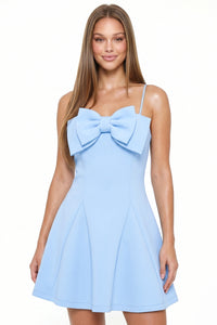 Super Techno Bow Front Mini Dress