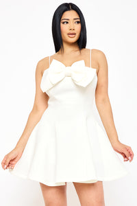 Super Techno Bow Front Mini Dress