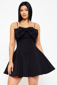 Super Techno Bow Front Mini Dress