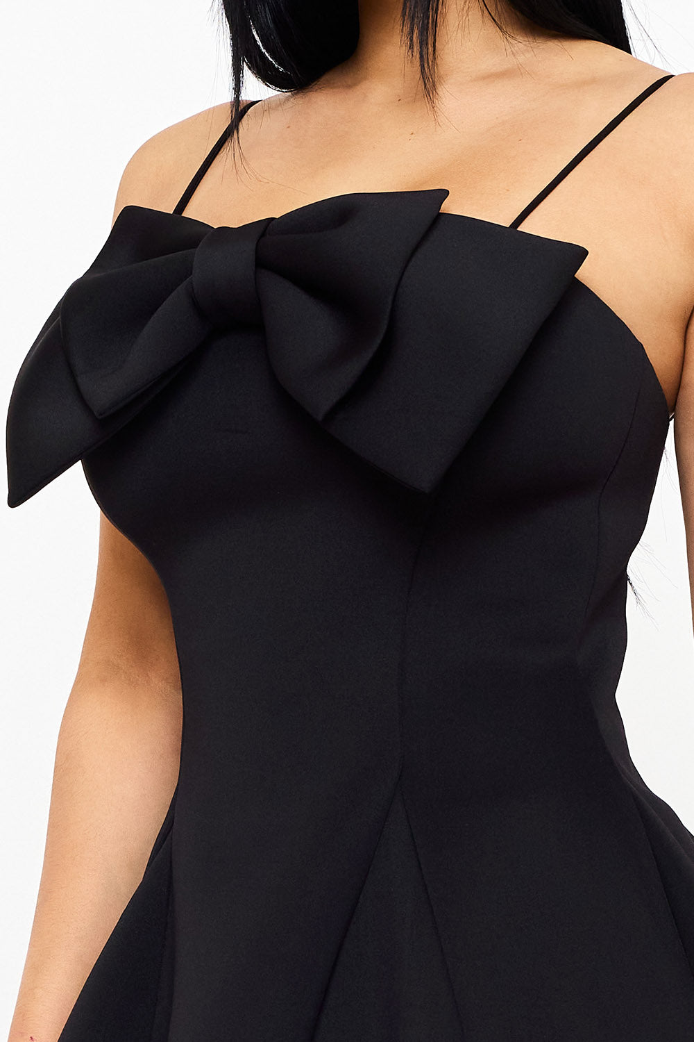 Super Techno Bow Front Mini Dress