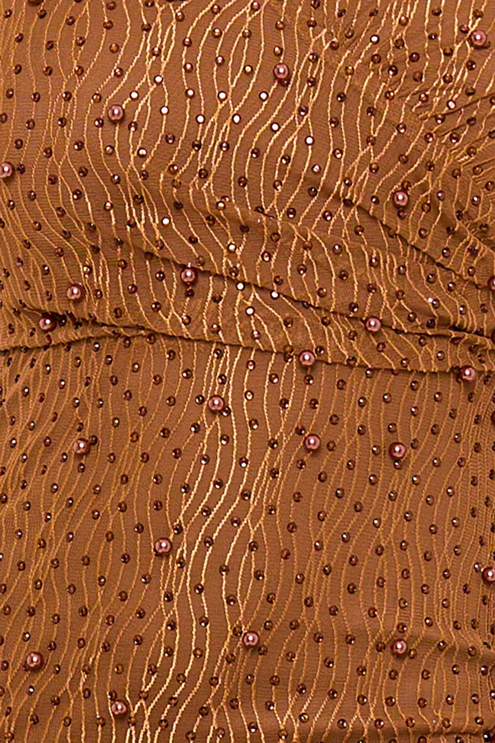 Symphony Dress - Pearl Detailed Wavy Mesh Mini Dress | Zezebe