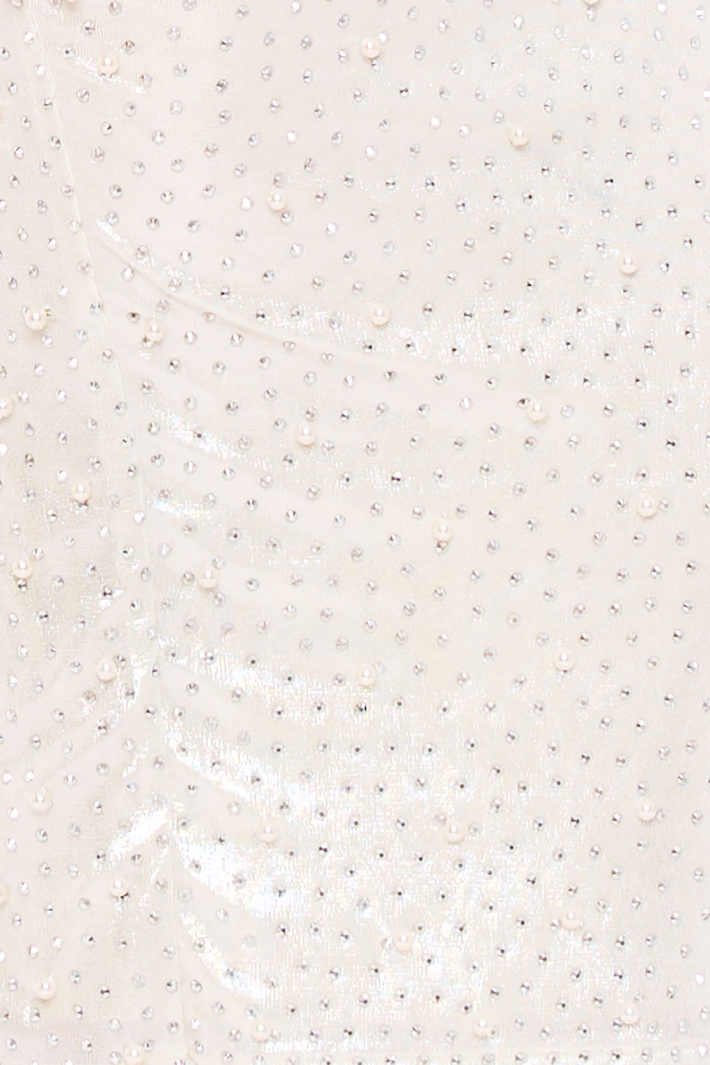 Rhinestone And Pearl Beaded Midi Dress