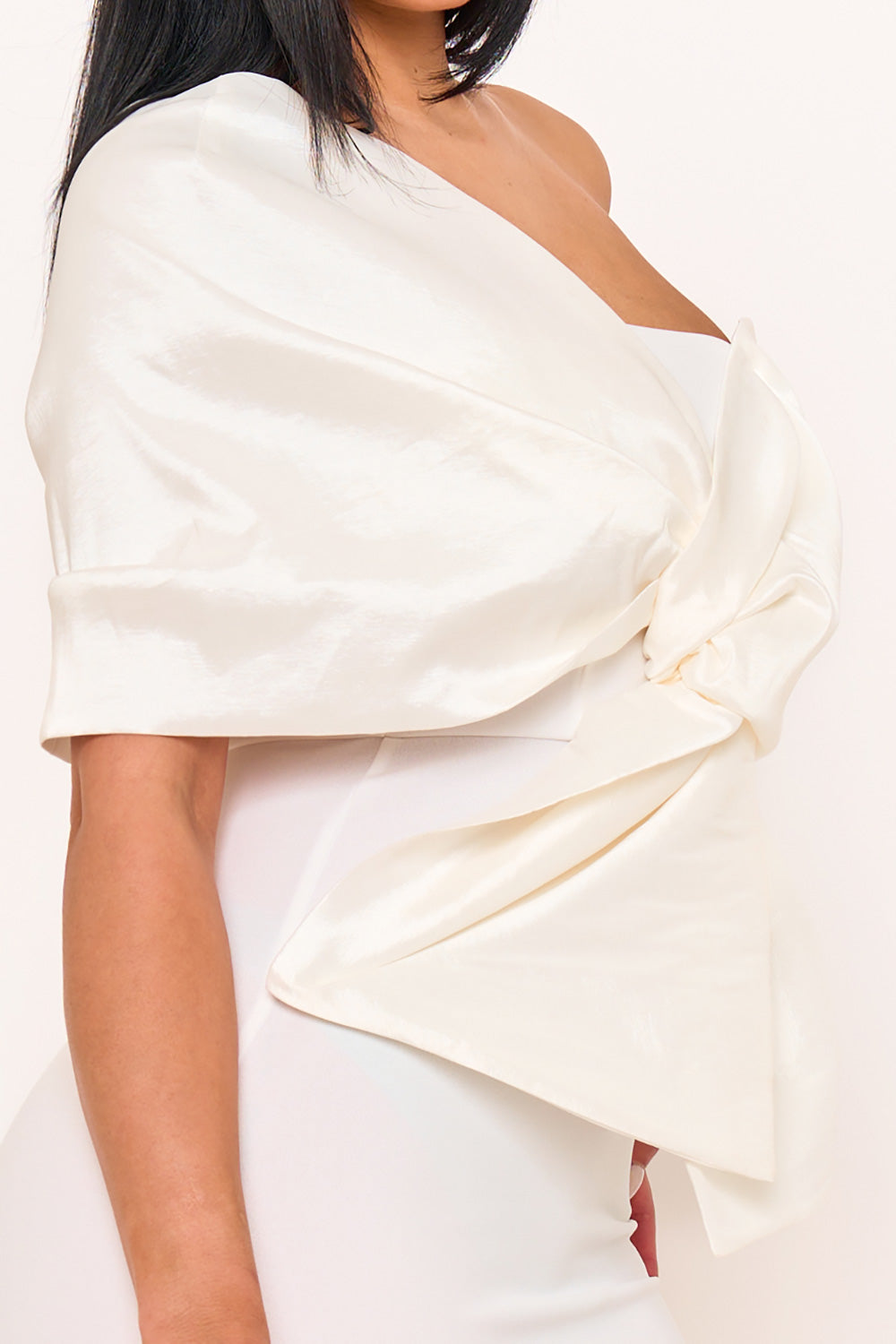 Symphony Dress - One Shoulder Twist Tie Detail Front Mini Dress | Zezebe