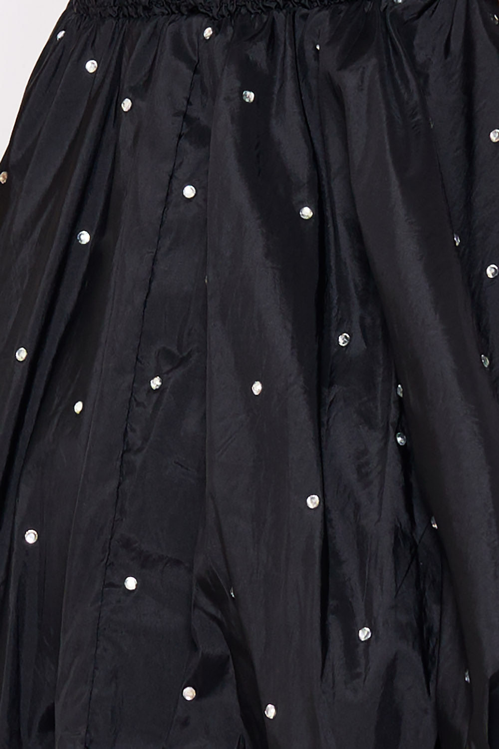 Rhinestone On Taffeta Balloon Skirt Mini Dress