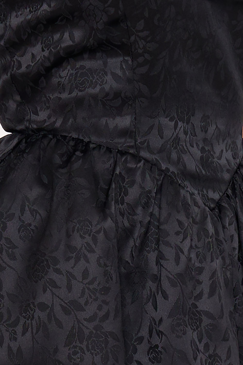 Symphony Dress - Floral Jacquard Open Shoulder Mini Dress | Zezebe