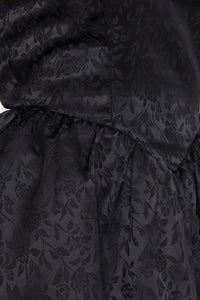 Symphony Dress - Floral Jacquard Open Shoulder Mini Dress | Zezebe