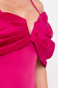 Symphony Dress - Oversized Satin Bow Off The Shoulder Mini Dress | Zezebe