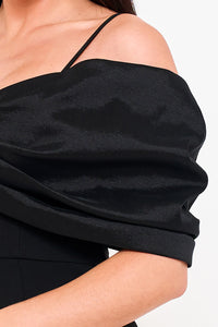 Symphony Dress - Oversized Satin Bow Off The Shoulder Mini Dress | Zezebe