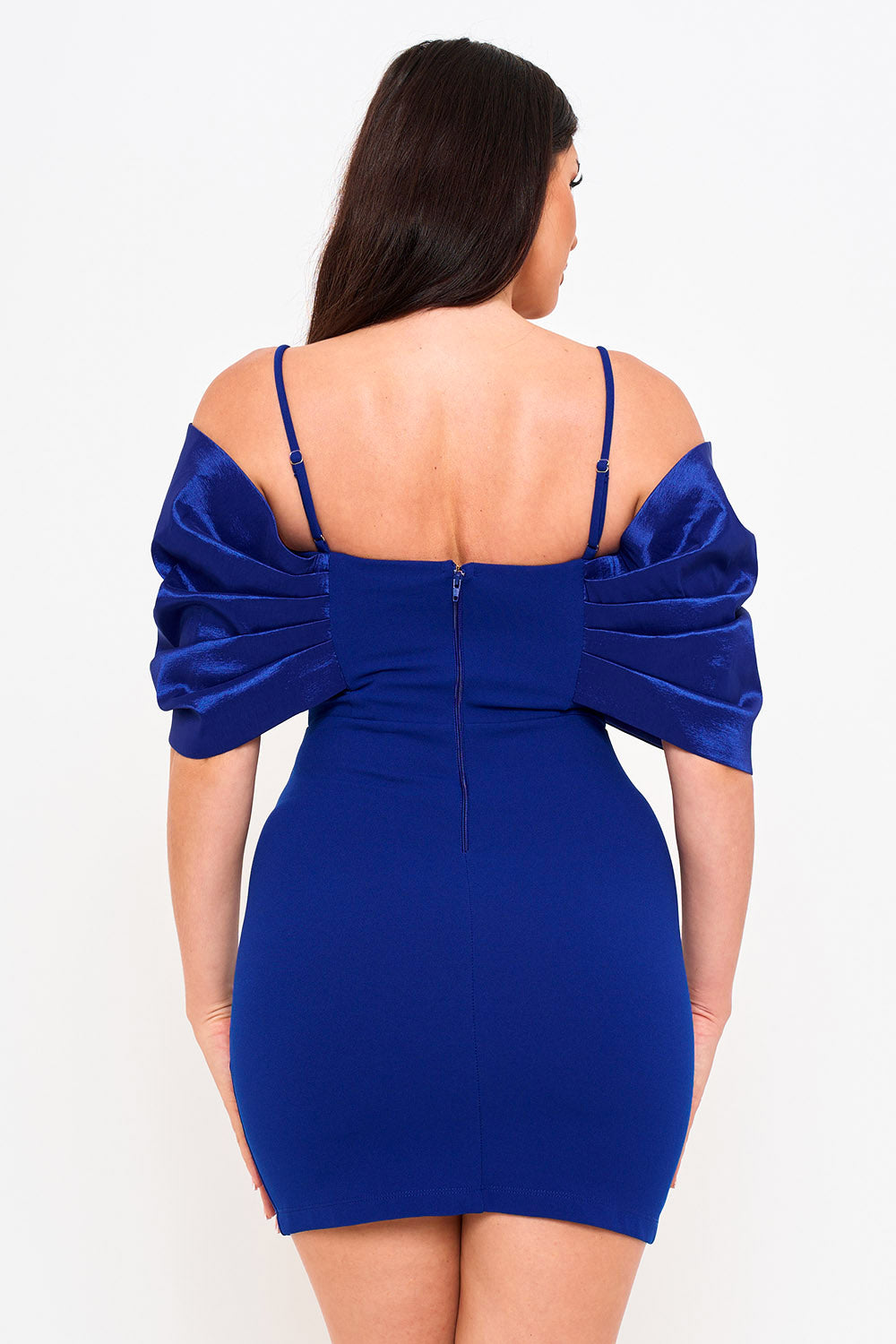 Symphony Dress - Oversized Satin Bow Off The Shoulder Mini Dress | Zezebe