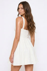 Floral Patterned Fabric Mini Dress