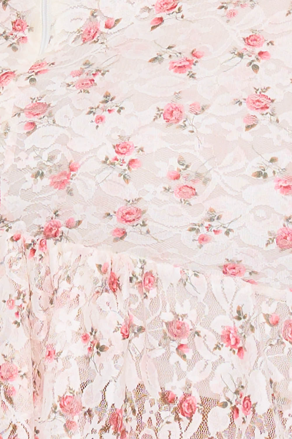 Symphony Dress - Strapless Floral Lace Mini Dress | Zezebe