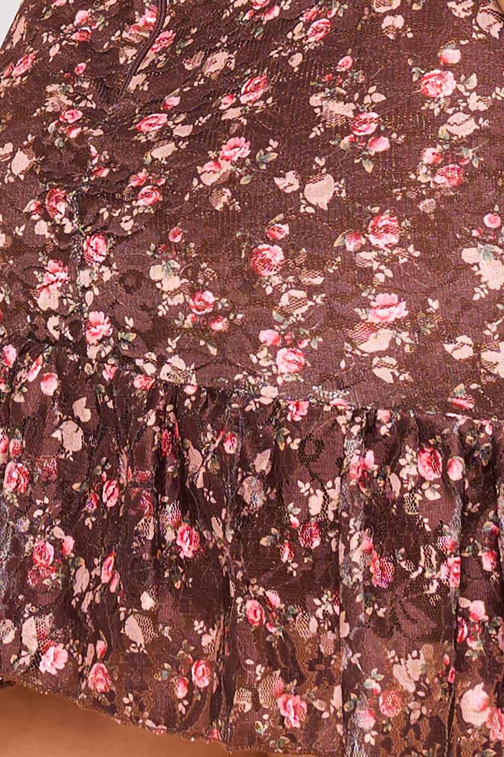 Symphony Dress - Strapless Floral Lace Mini Dress | Zezebe