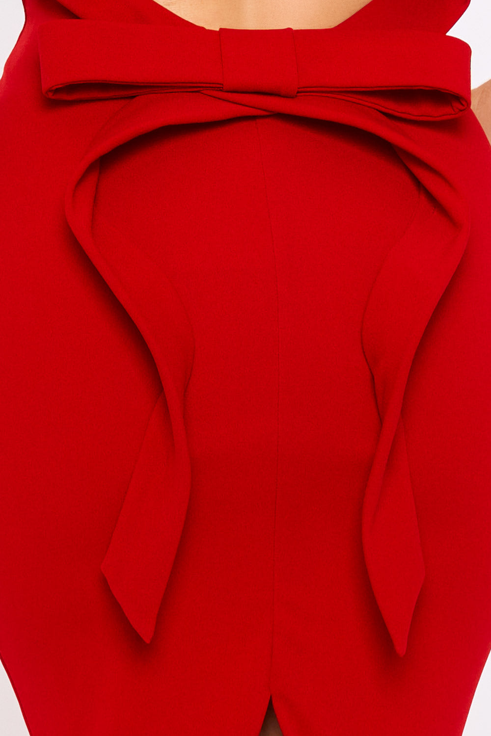 Open Back With Bow Midi Dress