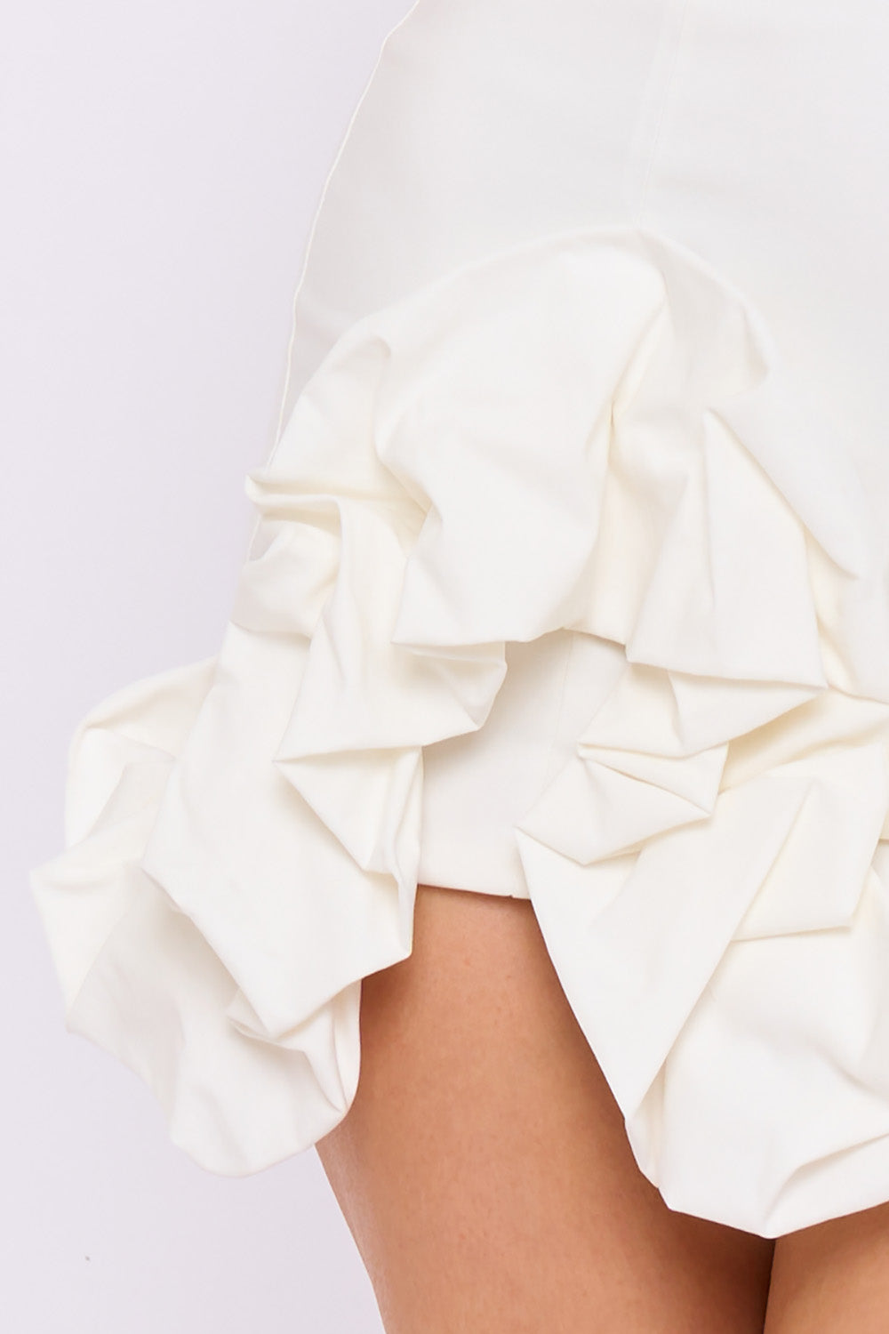 One Shoulder Ruffle Hem Mini Dress