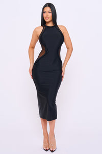 Braided Halter Midi Dress