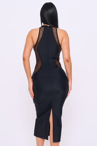 Braided Halter Midi Dress