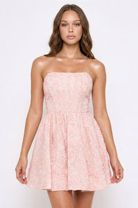 Strapless Flare Mini Dress