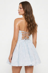 Strapless Flare Mini Dress