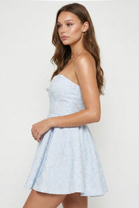 Strapless Flare Mini Dress