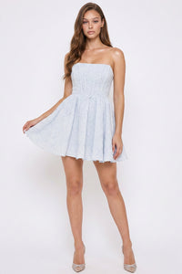 Strapless Flare Mini Dress