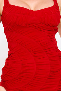 Ruched Bodycon Mini Dress