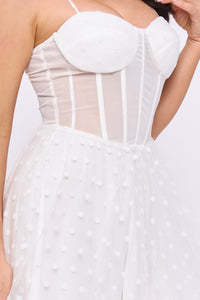 Polka Dot Tulle Corset Mini Dress